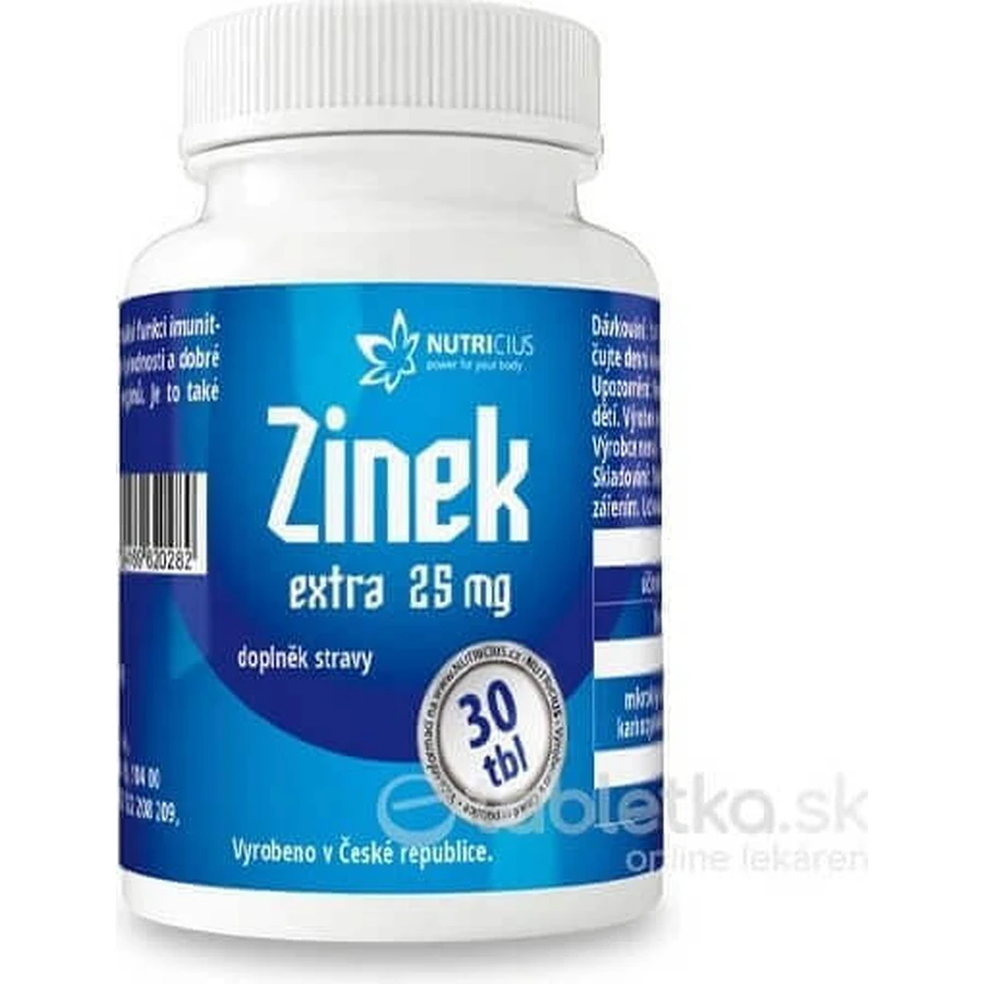 NUTRICIUS Цинк ЭКСТРА 25 мг 1×30 табл, цинк: цены и характеристики