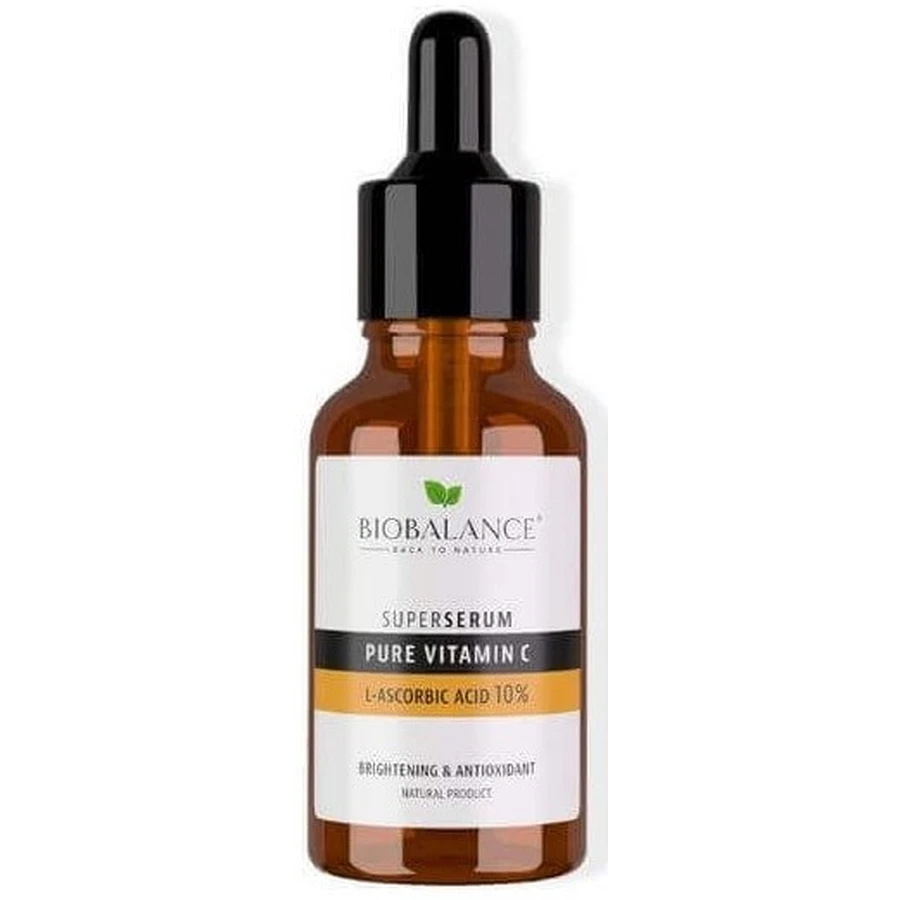 Сироватка для обличчя Bio Balance Super Serum Pure Vitamin C, L-аскорбінова кислота 10%, 30 мл: ціни та характеристики