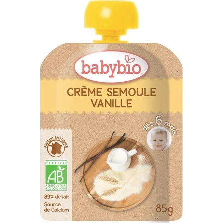 Babybio Дойпак манная каша с ванилью 4 х 85 г: цены и характеристики