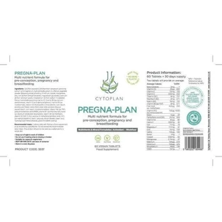 Cytoplan Pregna-Plan, мультивитамины для беременных и кормящих матерей 60 таблеток