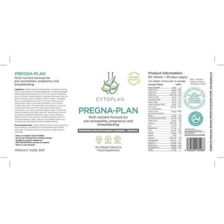 Cytoplan Pregna-Plan, мультивитамины для беременных и кормящих матерей 60 таблеток: цены и характеристики