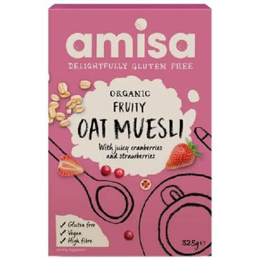 Мусли с фруктами и овсом без глютена Органик, 325 г, Amisa: цены и характеристики