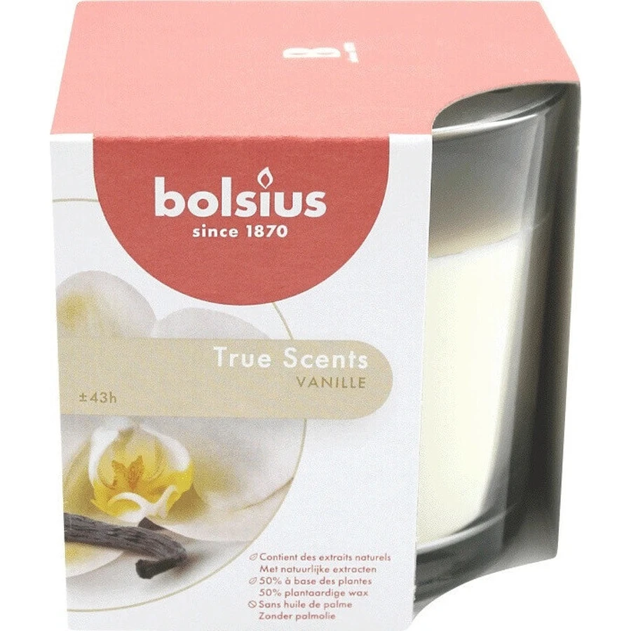 Bolsius Aromatic 2.0 Скло 95x95мм Ваніль, ароматична свічка 1×1 шт, ароматична свічка: ціни та характеристики