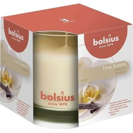 Bolsius Aromatic 2.0 Скло 95x95мм Ваніль, ароматична свічка 1×1 шт, ароматична свічка: ціни та характеристики