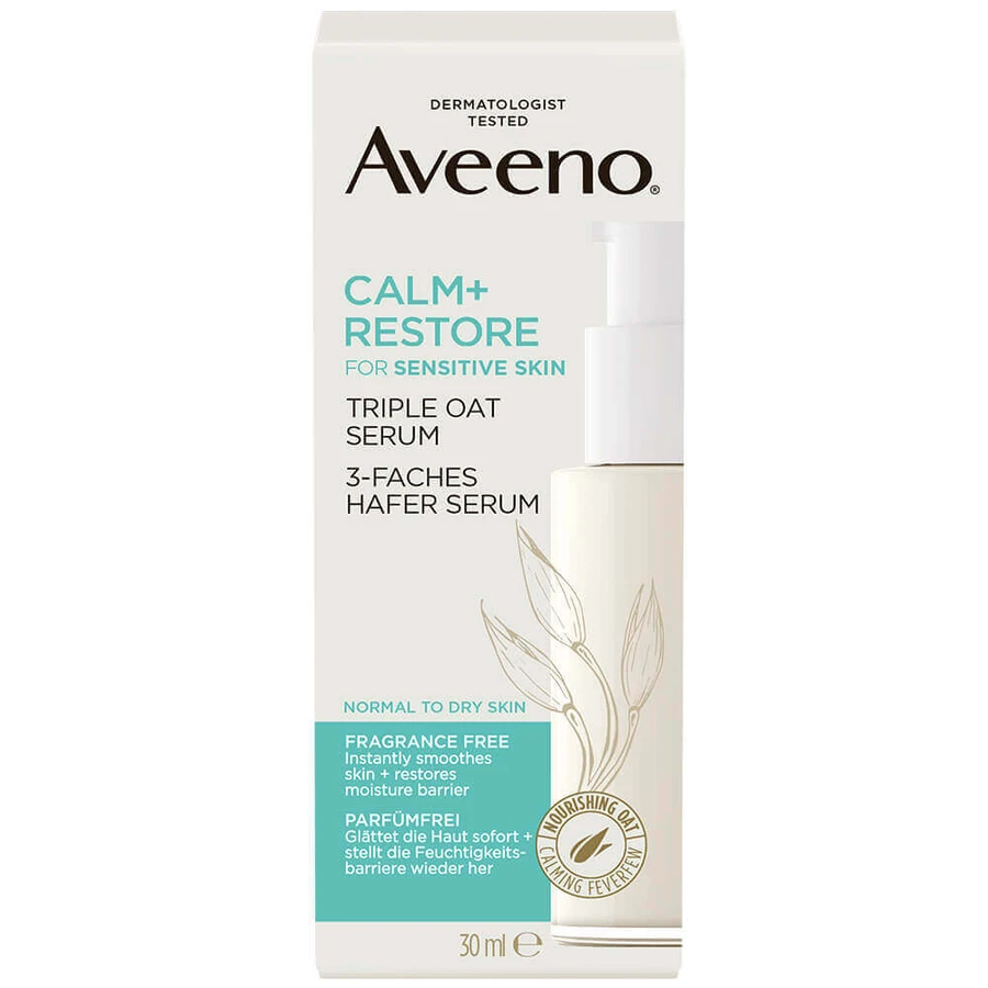 Aveeno Calm+ Restore, сироватка з потрійним вівсом, 30 мл: ціни та характеристики