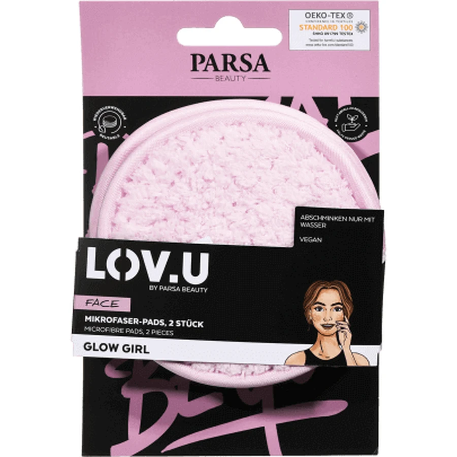 Диски з мікрофібри Parsa Beauty LOV.U, 2 шт.: ціни та характеристики
