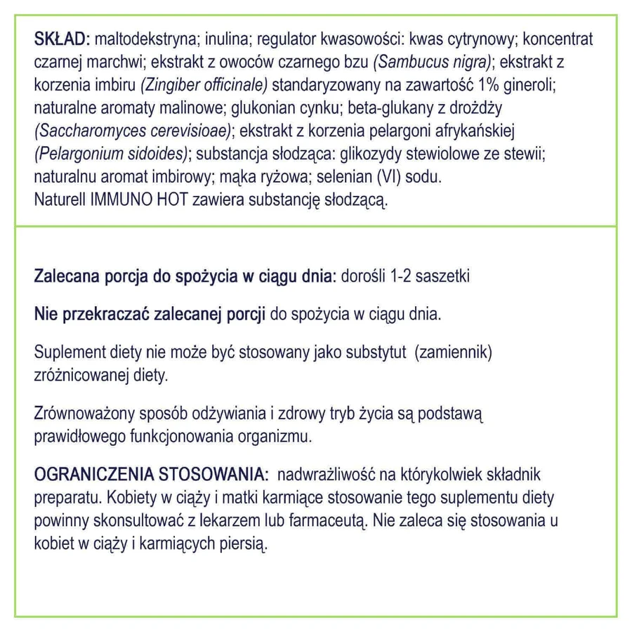 Naturell Immuno Hot, 10 пакетиков: цены и характеристики