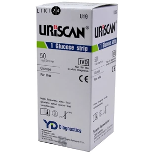 Тест-смужки для аналізу сечі URISCAN 1, глюкоза №50