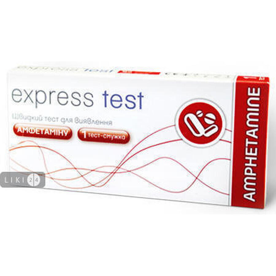 Тест-полоски для определения наркотических веществ в моче для одноэтапного выявления амфетамина express test AMP 611: цены и характеристики