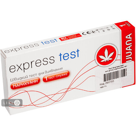 Тест-смужки для виявлення наркотичних речовин у сечі для одноетапного виявлення марихуани express test THC 6031