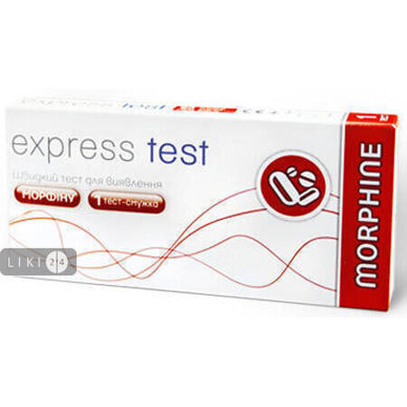 Тест-полоски для определения наркотических веществ в моче для одноэтапного выявления морфина express test MOR 671