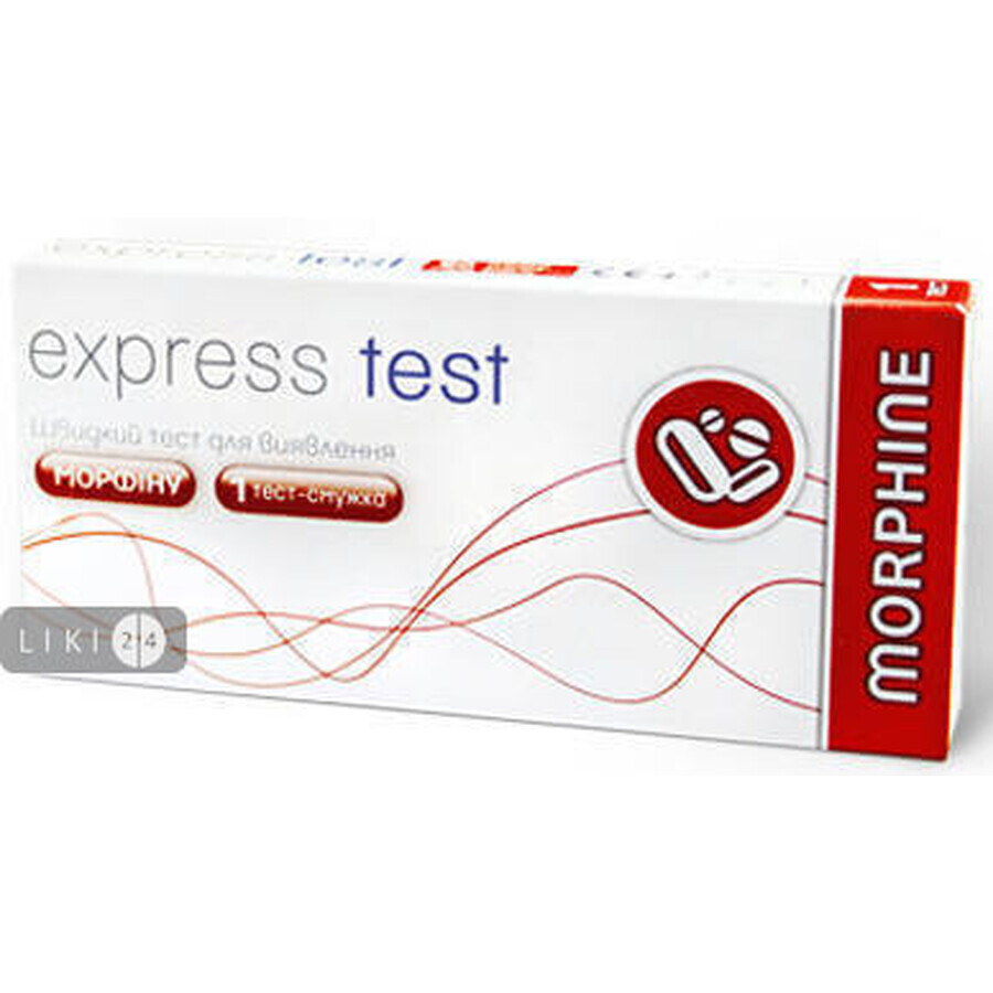 Тест-полоски для определения наркотических веществ в моче для одноэтапного выявления морфина express test MOR 671: цены и характеристики