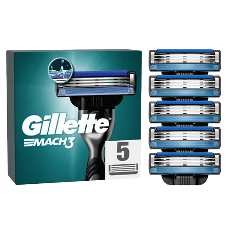 Леза для бритви Gillette Mach 3, 5 штук: ціни та характеристики