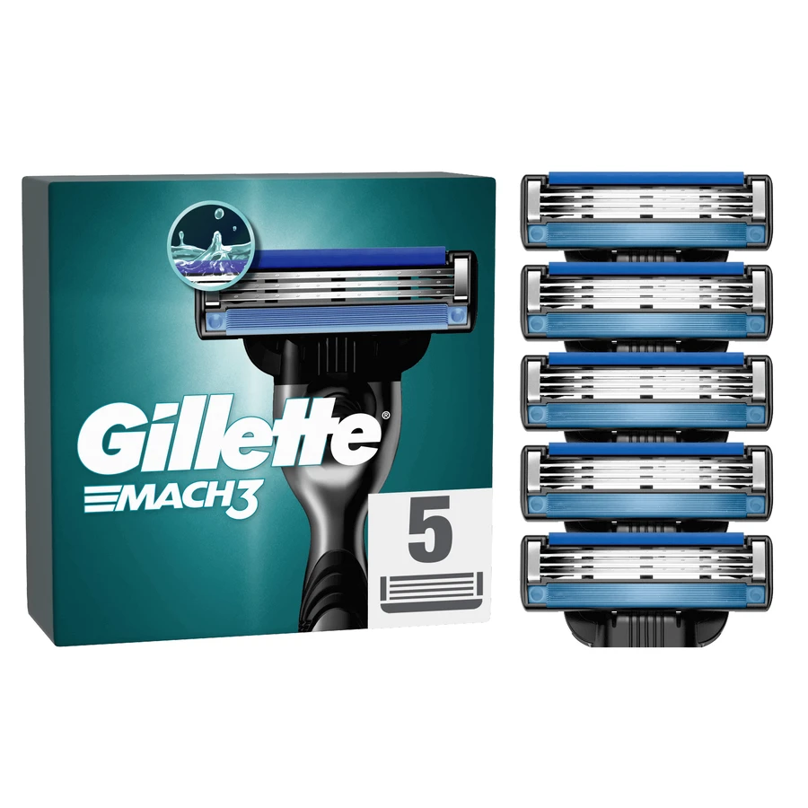 Леза для бритви Gillette Mach 3, 5 штук: ціни та характеристики