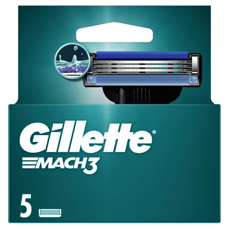 Леза для бритви Gillette Mach 3, 5 штук: ціни та характеристики