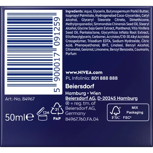 Nivea Ночной крем против морщин и коррекции фигуры 65+, 50 мл