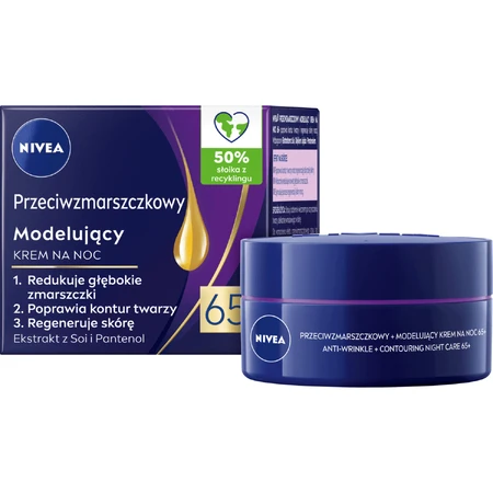 Nivea Ночной крем против морщин и коррекции фигуры 65+, 50 мл: цены и характеристики