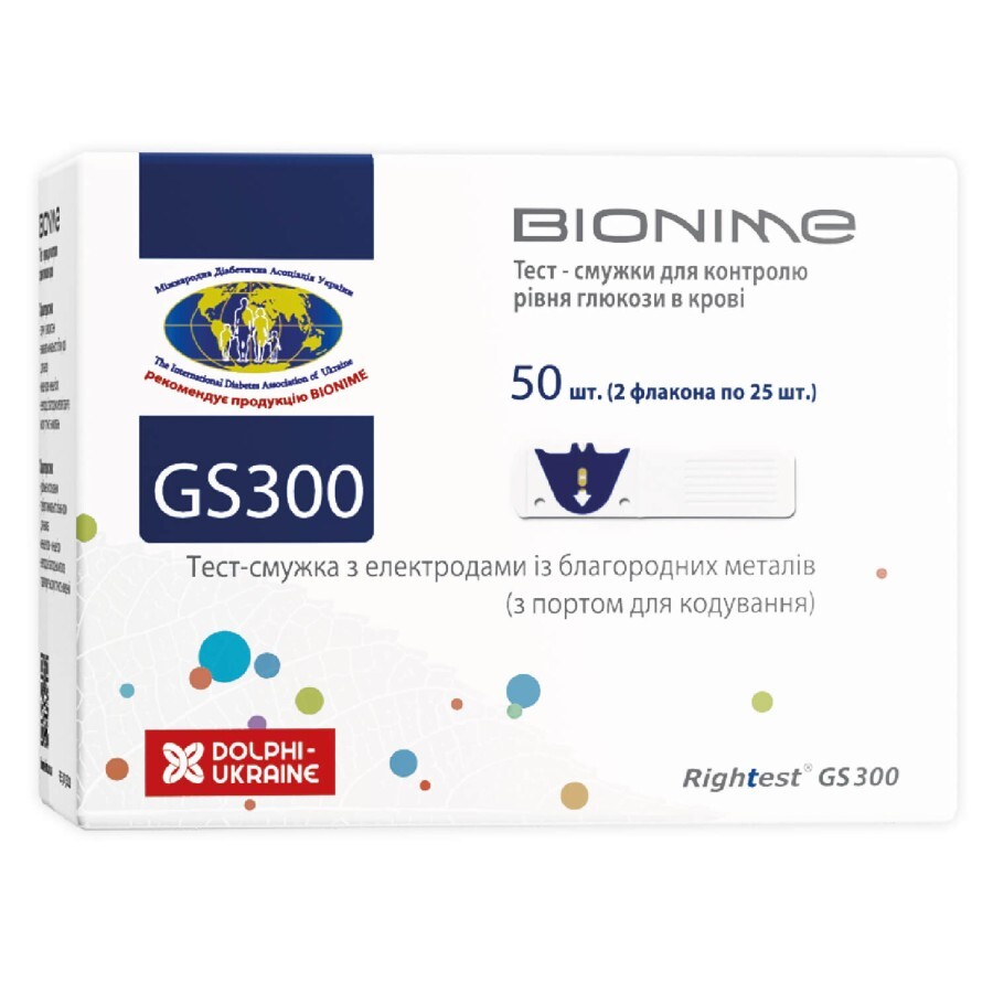 Тест-смужки для глюкометра Bionime Rightest GS 300 №50 отзывы