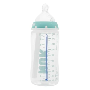 NUK Anti-Collic Professional, пляшечка від кольок з широким горлечком, температурним датчиком і силіконовою соскою, розмір M, 0-6 місяців, 741148I, 300 мл