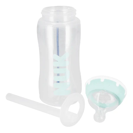 NUK Anti-Collic Professional, пляшечка від кольок з широким горлечком, температурним датчиком і силіконовою соскою, розмір M, 0-6 місяців, 741148I, 300 мл: ціни та характеристики