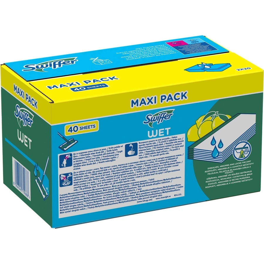 Влажные салфетки Swiffer с ароматом цитрусовых для пола 40 шт: цены и характеристики
