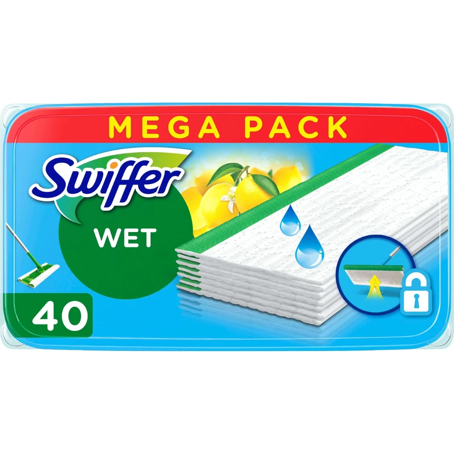 Влажные салфетки Swiffer с ароматом цитрусовых для пола 40 шт: цены и характеристики