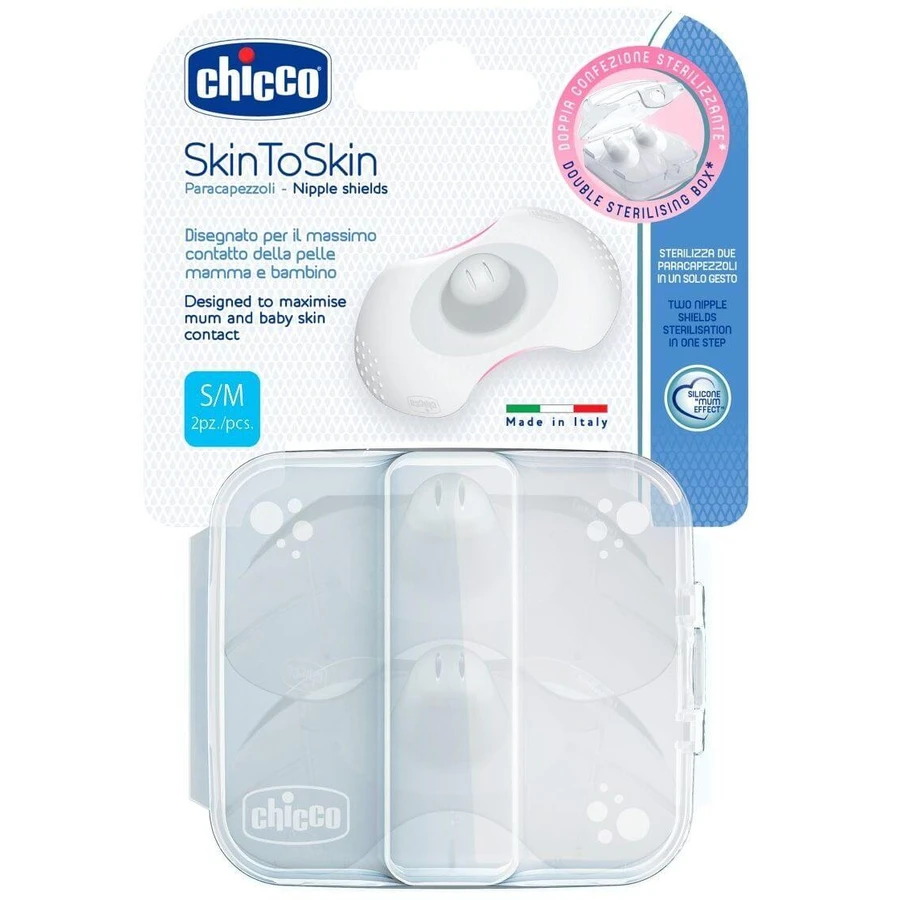 Chicco Протекторы для сосков SkinToSkin силиконовые S/M 2 шт.: цены и характеристики
