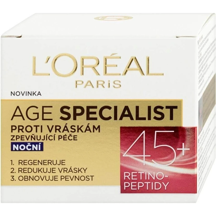 L'Oréal Paris Age Specialist 45+ 1×50 мл, нічний крем: ціни та характеристики