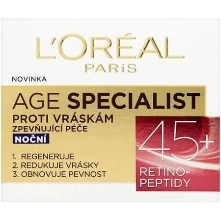 L'Oréal Paris Age Specialist 45+ 1×50 мл, нічний крем: ціни та характеристики