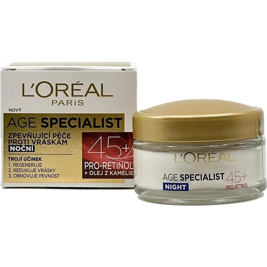 L'Oréal Paris Age Specialist 45+ 1×50 мл, нічний крем: ціни та характеристики