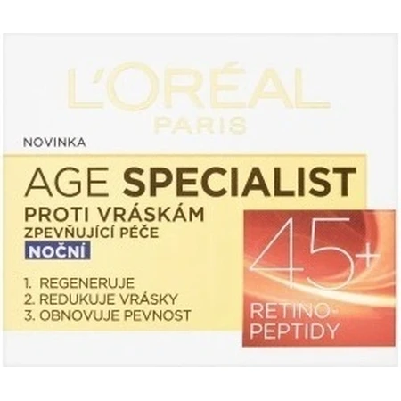 L'Oréal Paris Age Specialist 45+ 1×50 мл, нічний крем: ціни та характеристики