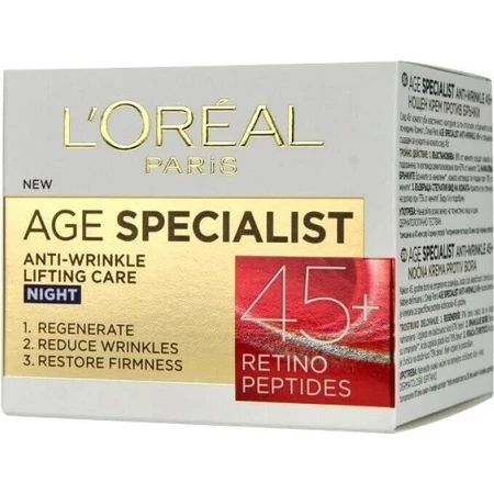 L'Oréal Paris Age Specialist 45+ 1×50 мл, нічний крем: ціни та характеристики
