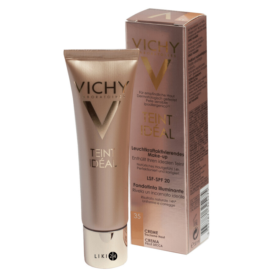 Тональний флюїд для обличчя Vichy Teint Ideal для сухої шкіри відтінок 35 30 мл: ціни та характеристики
