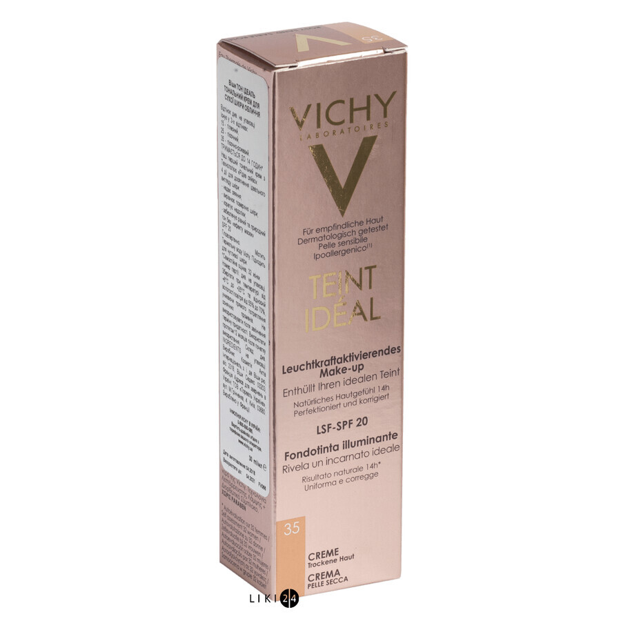 Тональный флюид для лица Vichy Teint Ideal для сухой кожи оттенок 35 30 мл: цены и характеристики