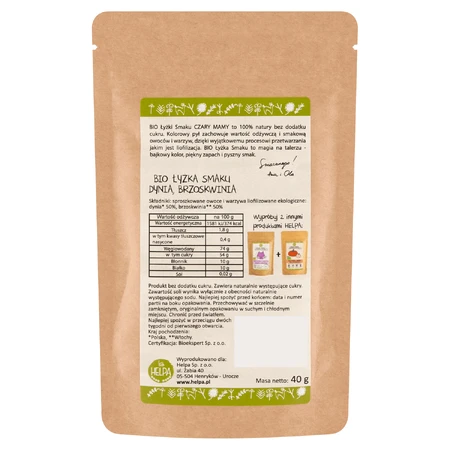 Колдовство Хелпа Мам Био вкус, тыква, персик, 40 г: цены и характеристики