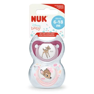 Силиконовая соска Disney Bambi, 6-18 месяцев, 1 штука, Nuk