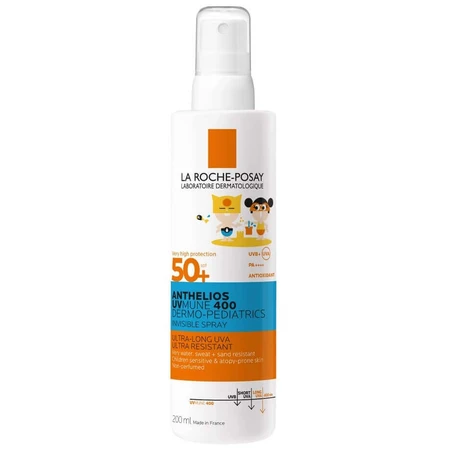 Невидимый солнцезащитный спрей SPF50+ для лица и тела для детей Anthelios Dermo-Pediatrics, 200 мл, La Roche-Posay: цены и характеристики