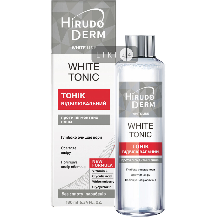 Вибілювальний тонік Біокон Hirudo Derm White Line White Tonic 180 мл: ціни та характеристики