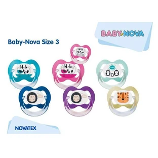 Разноцветные пустышки с кольцом + стерибокс, Talia 3, 2 шт, Baby Nova