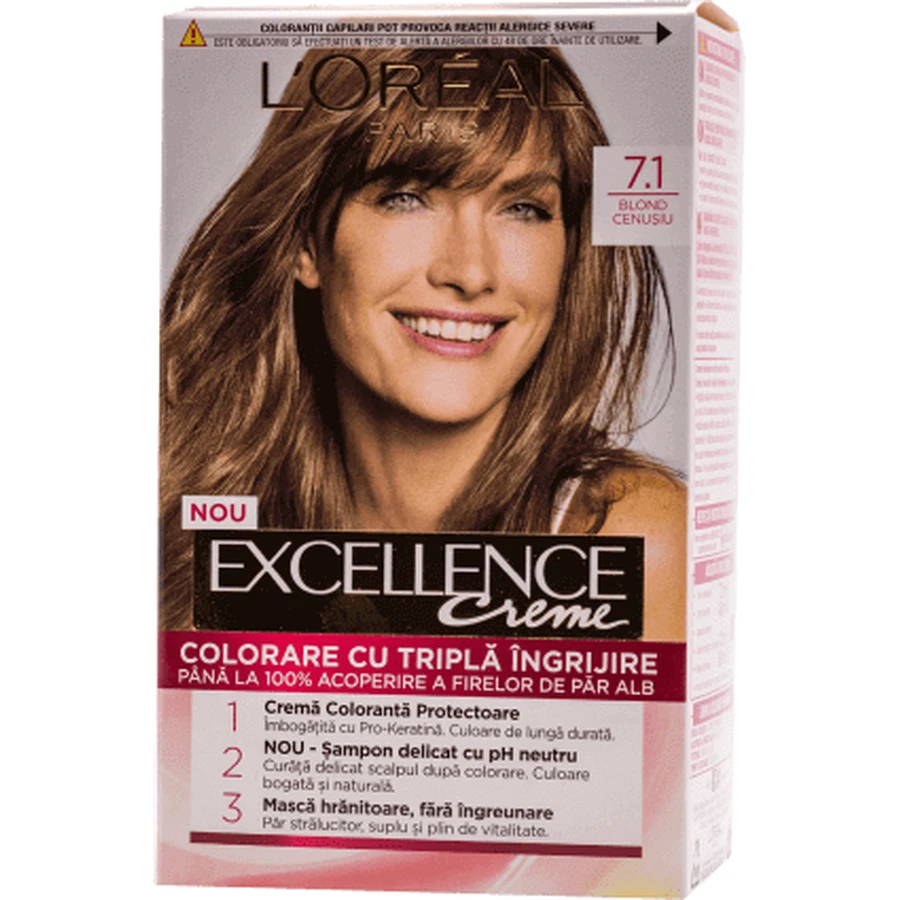 Loreal Paris EXCELLENCE CREME Перманентная краска для волос с аммиаком 7.1, 1 шт.: цены и характеристики