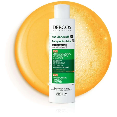 Vichy Dercos 2 в 1 Дермокосметическая ампула и кондиционер против перхоти для чувствительной кожи головы 200 мл: цены и характеристики