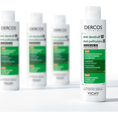 Vichy Dercos 2 в 1 Дермокосметическая ампула и кондиционер против перхоти для чувствительной кожи головы 200 мл: цены и характеристики