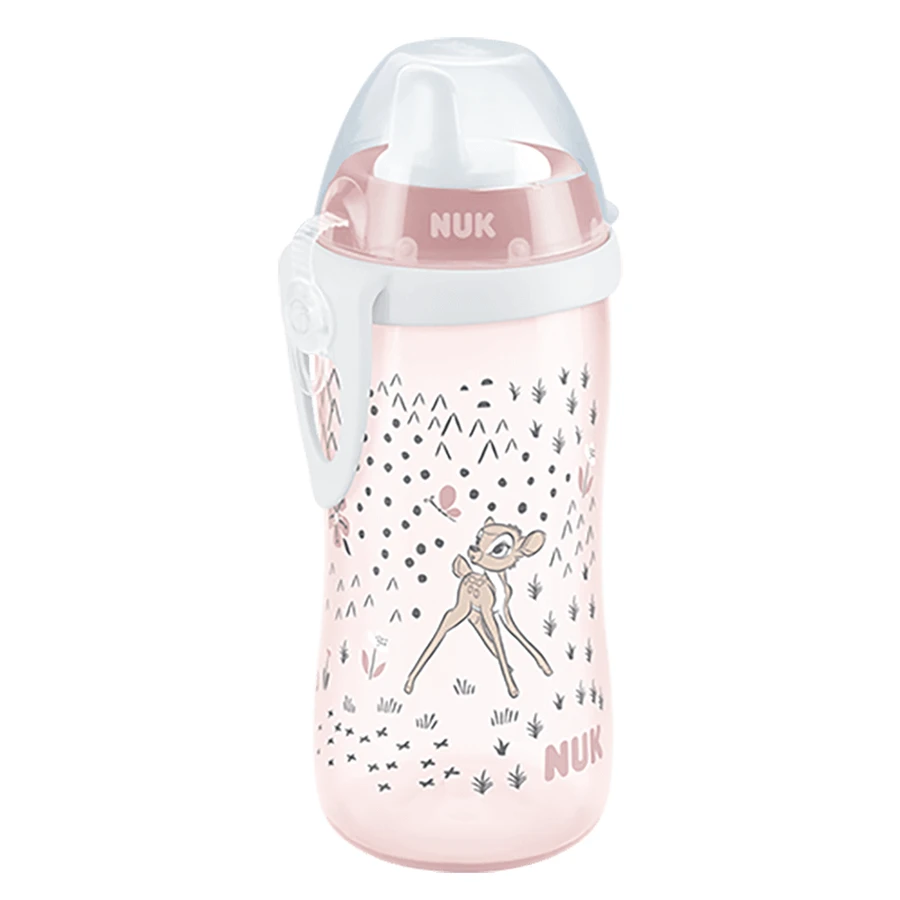 NUK Kiddy Cup, чашка-непроливайка з твердим загубником і затискачем, Bambi, від 12 місяців, 300 мл: ціни та характеристики
