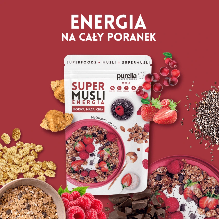 Purella Superfoods Супер мюсли Энергия, 200 г: цены и характеристики