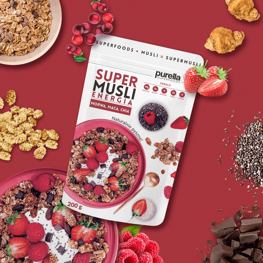Purella Superfoods Супер мюсли Энергия, 200 г: цены и характеристики