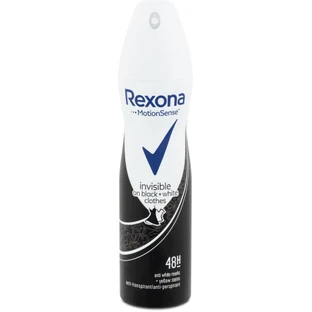 Rexona Дезодорант-спрей невидимый черный и белый, 150 мл