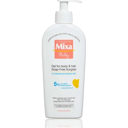 Mixa Baby Гель без мыла для тела и волос 1×250 мл, гель для мытья детей: цены и характеристики