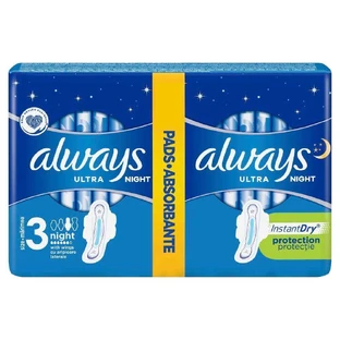 Прокладки Always Ultra Night 3, ночні, 6 крапель, 12 шт.