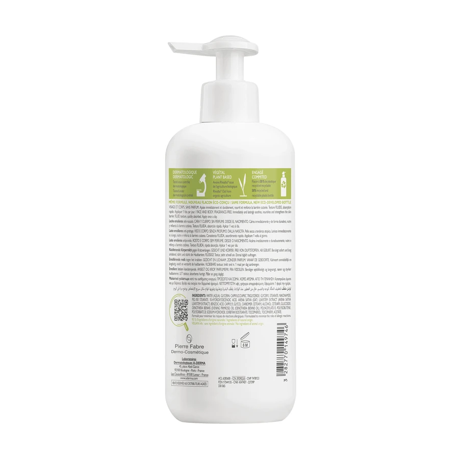A-Derma Exomega Control Emollient Milk, 400 мл: цены и характеристики