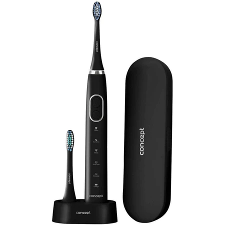 Concept ZK4011 Звукова зубна щітка з футляром для подорожей Perfect Smile, чорна: ціни та характеристики